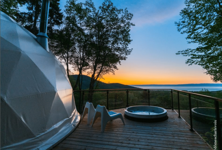 Nuit Insolite Dômes de Charlevoix, Québec